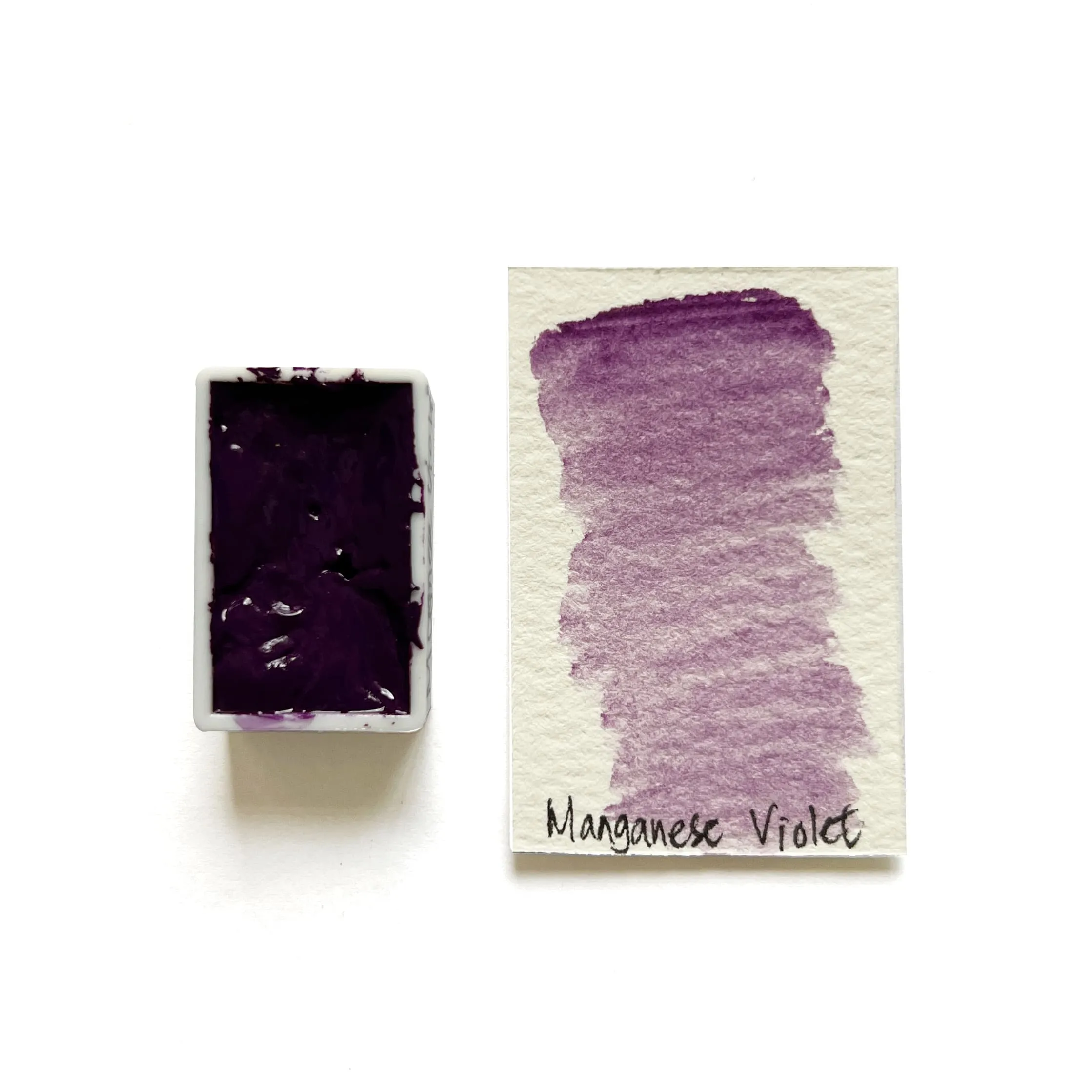 metallic Manganese Violet Pv16 - Artist Grade Handmade Honey Based Watercolor Paint Full Pan 3.2Ml