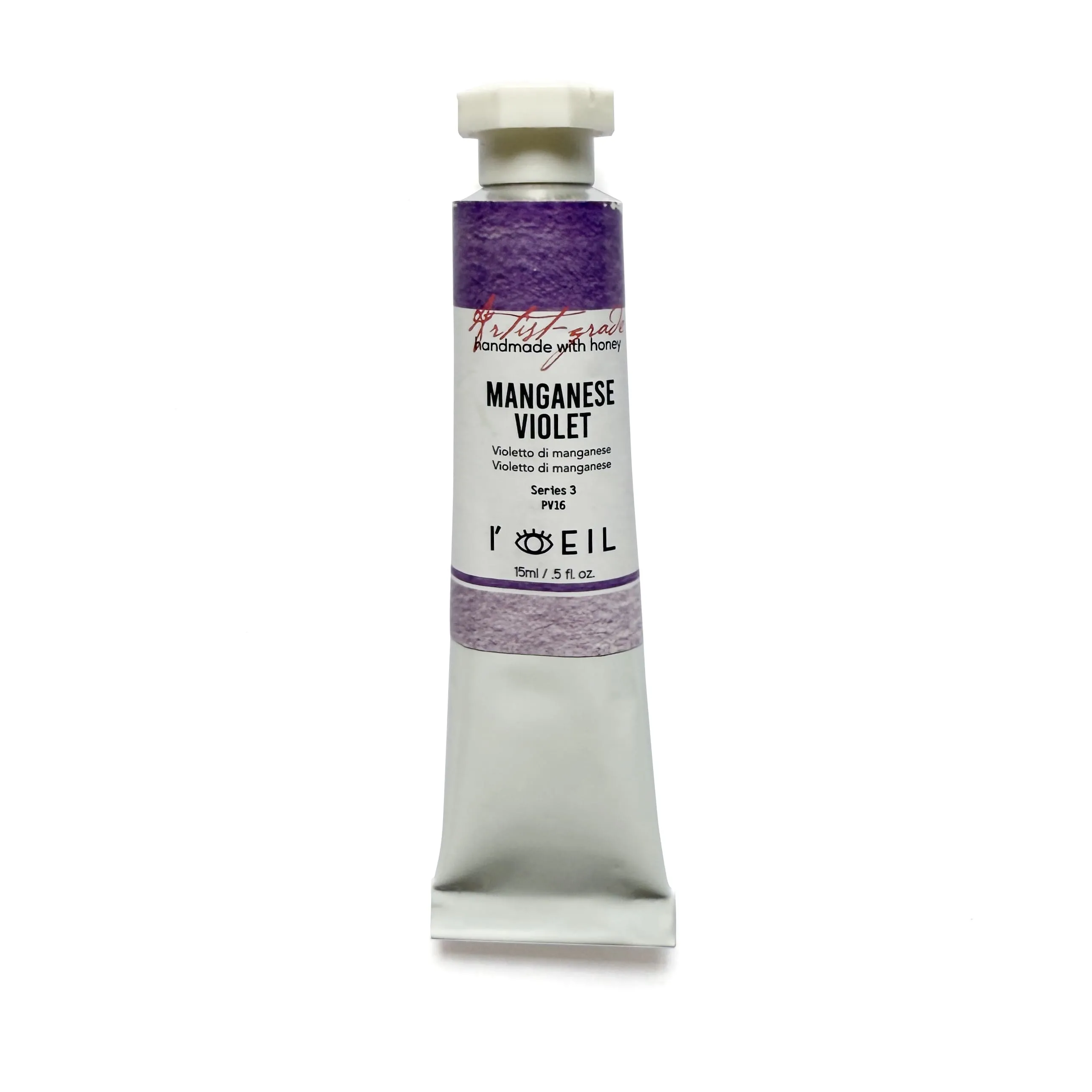 Manganese Violet Pv16 - Artist Grade Handmade Honey Based Watercolor Tube 15Ml matte deluxe