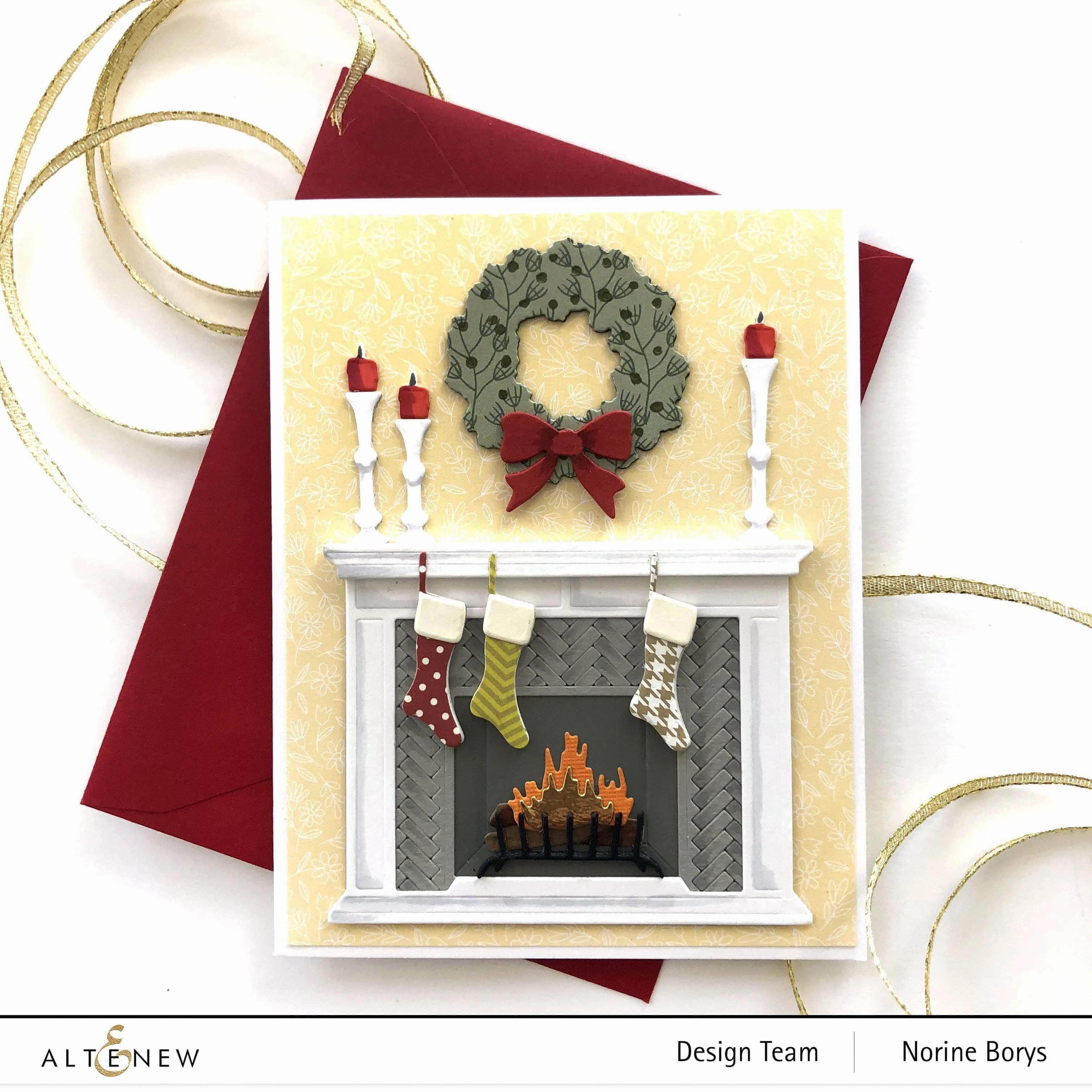 synthetic shiny Mantel Decor - Winter Die Set