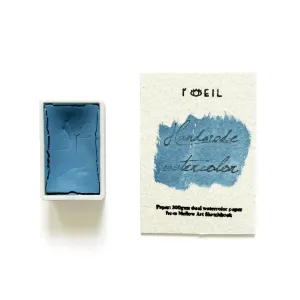 compact reliable L'Oeil Synthetic Sapphire Blue - Artist Grade Handmade Honey Based Watercolor Paint Full Pan 3.2Ml