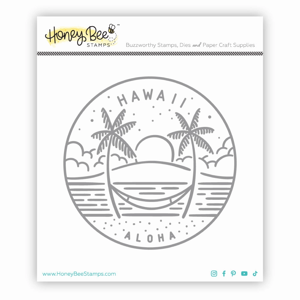 50 States Circles - 2X2 Stamp Set - Hawaii locking