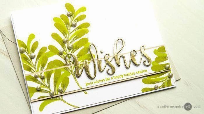 resin slim Holiday Script Words Die Set
