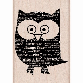 Newspaper Owl Stamp deluxe