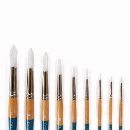 expandable Snap! Paintbrush  Round, White Synthetic