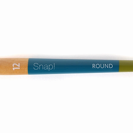 Snap! Paintbrush  Round, White Synthetic rubber metallic