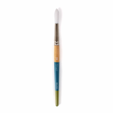 Snap! Paintbrush  Round, White Synthetic wooden shockproof