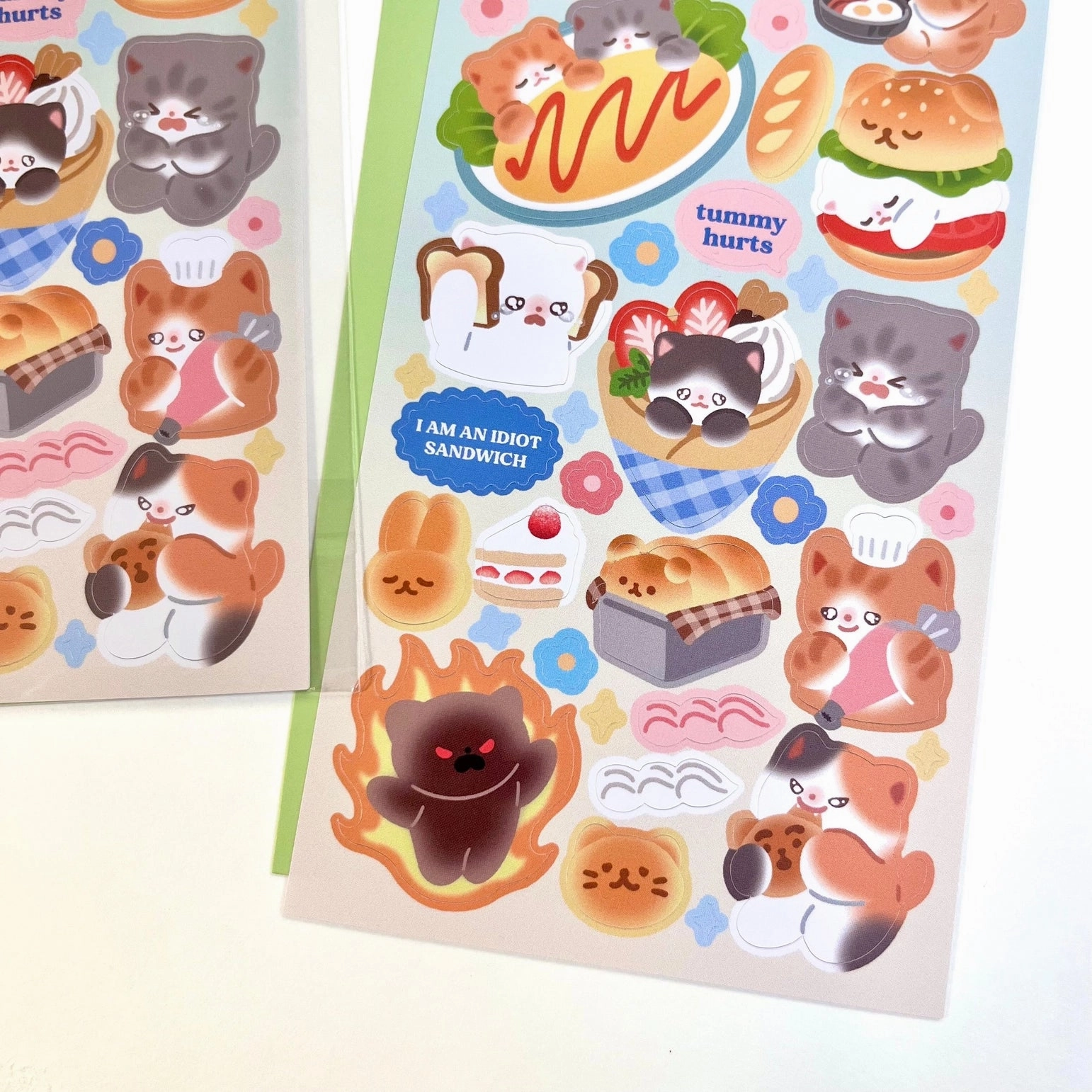 square Maobabie Sticker Sheet - Cooking And Baking Kitties