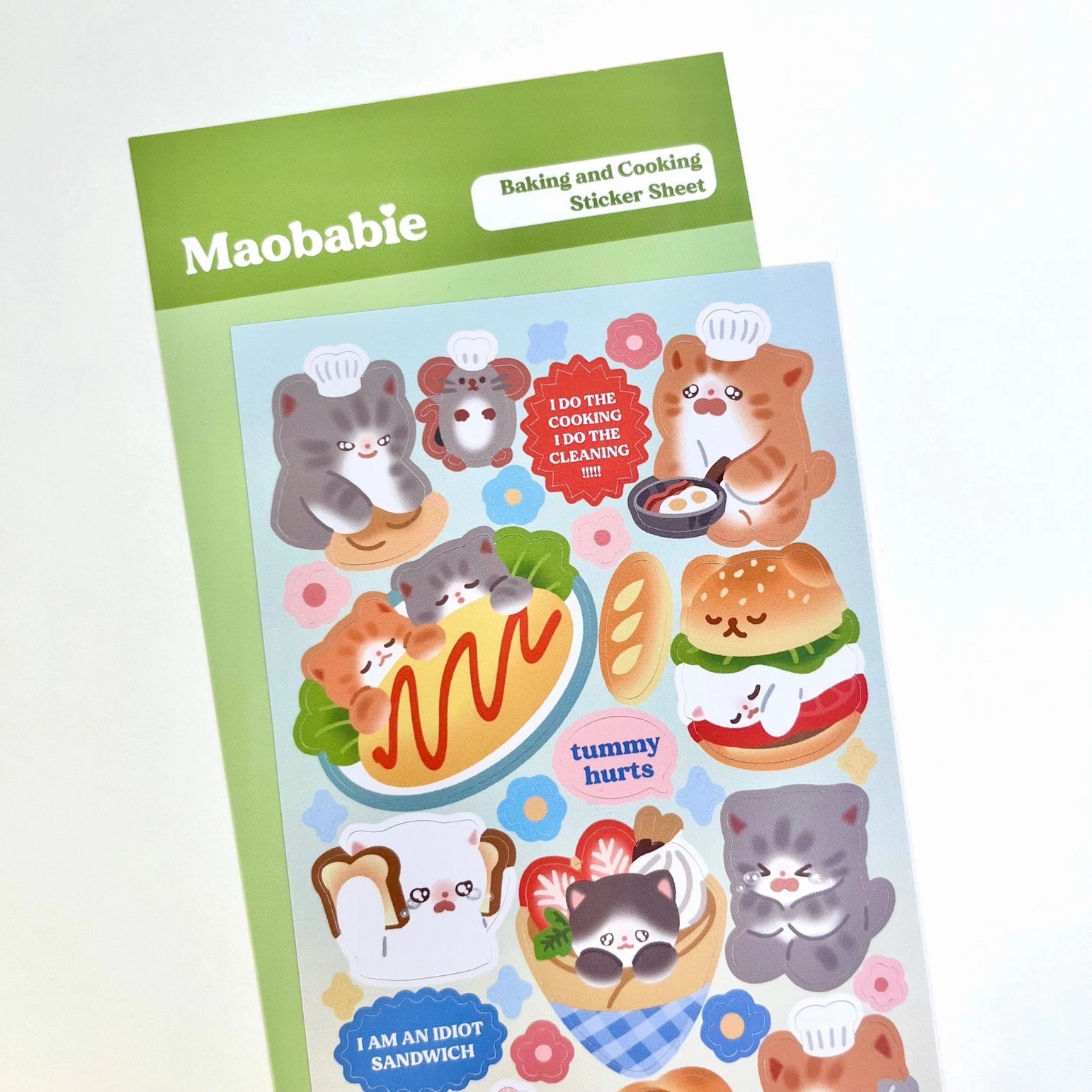ergonomic special Maobabie Sticker Sheet - Cooking And Baking Kitties