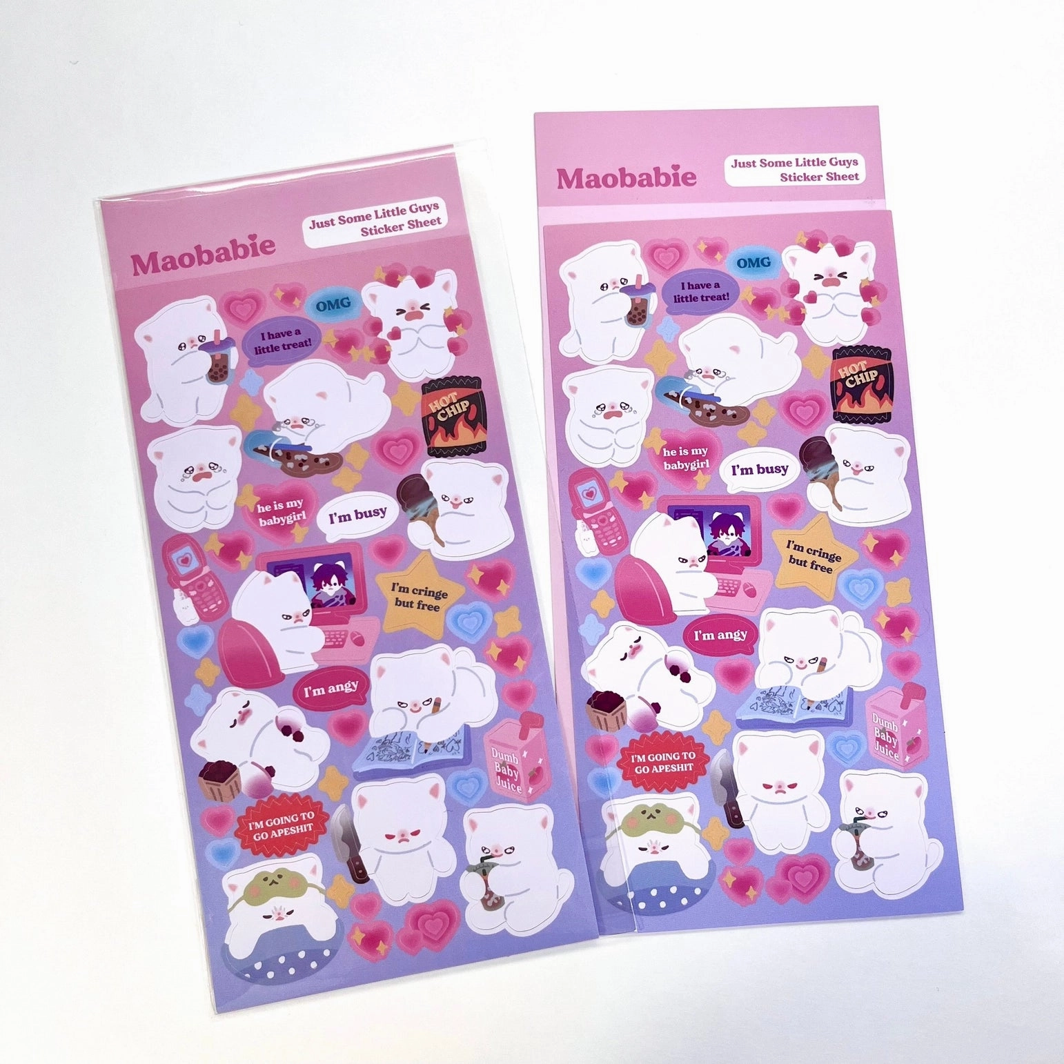 Maobabie Sticker Sheet - Just Some Little Guys modern robust