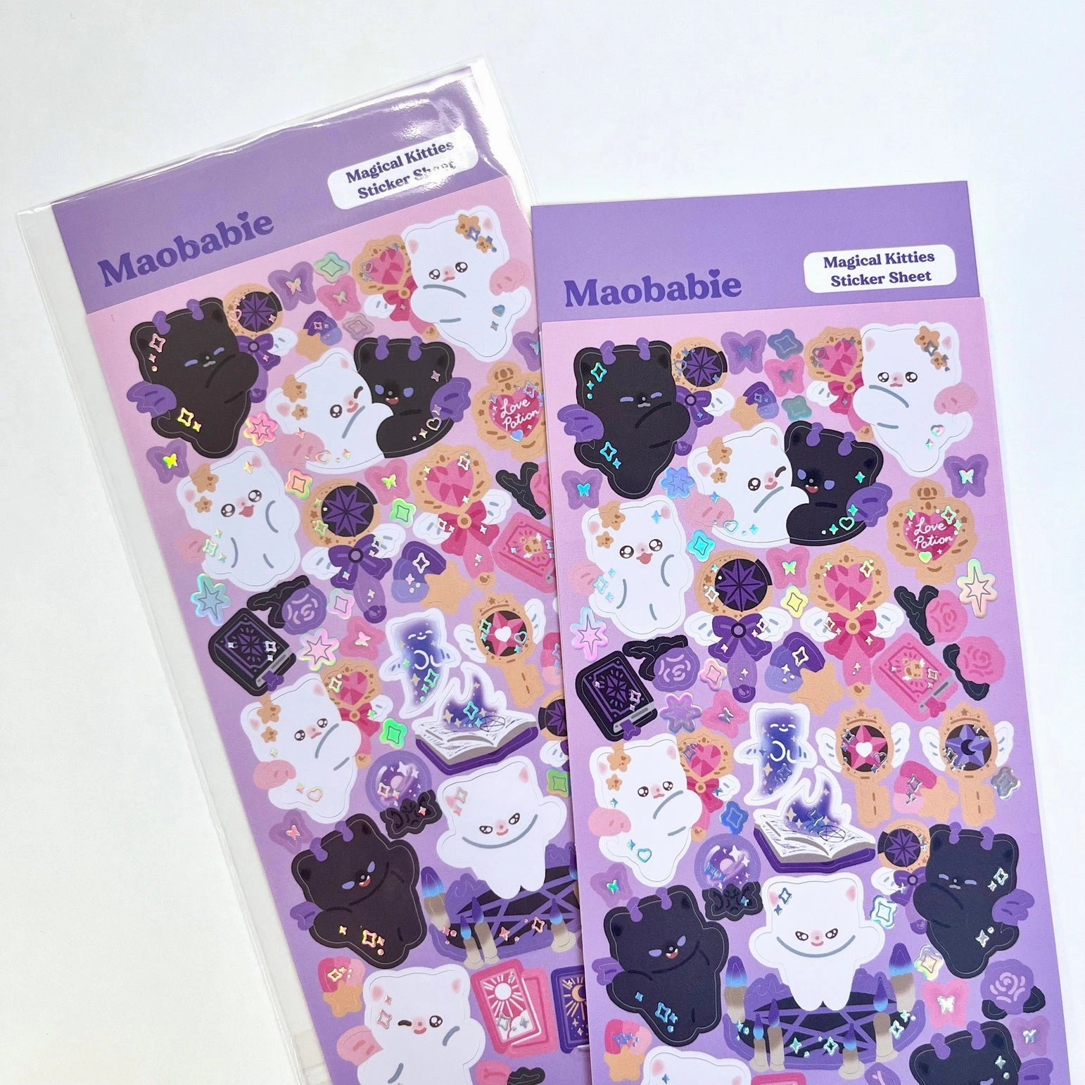 Maobabie Sticker Sheet - Magical Kitties latest tall