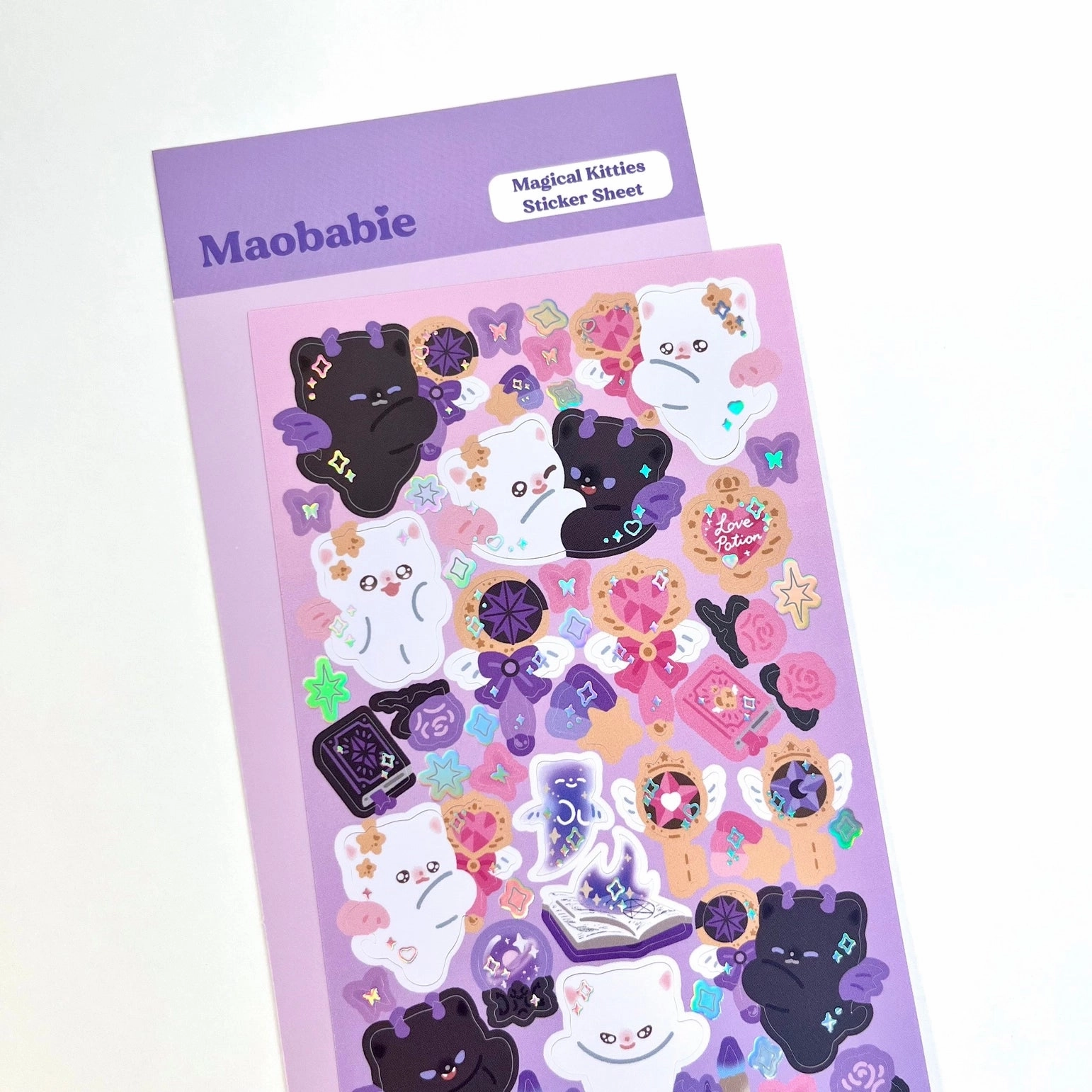 Maobabie Sticker Sheet - Magical Kitties shockproof expandable