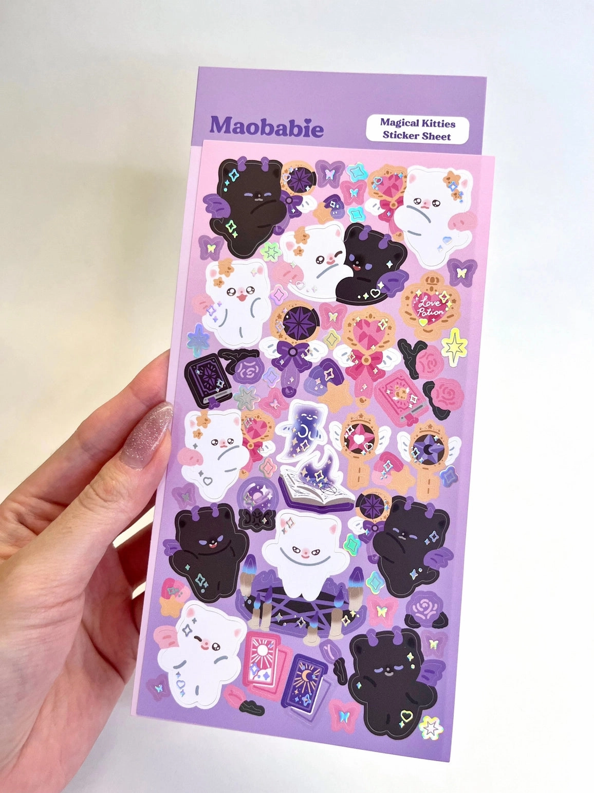 lightweight Maobabie Sticker Sheet - Magical Kitties