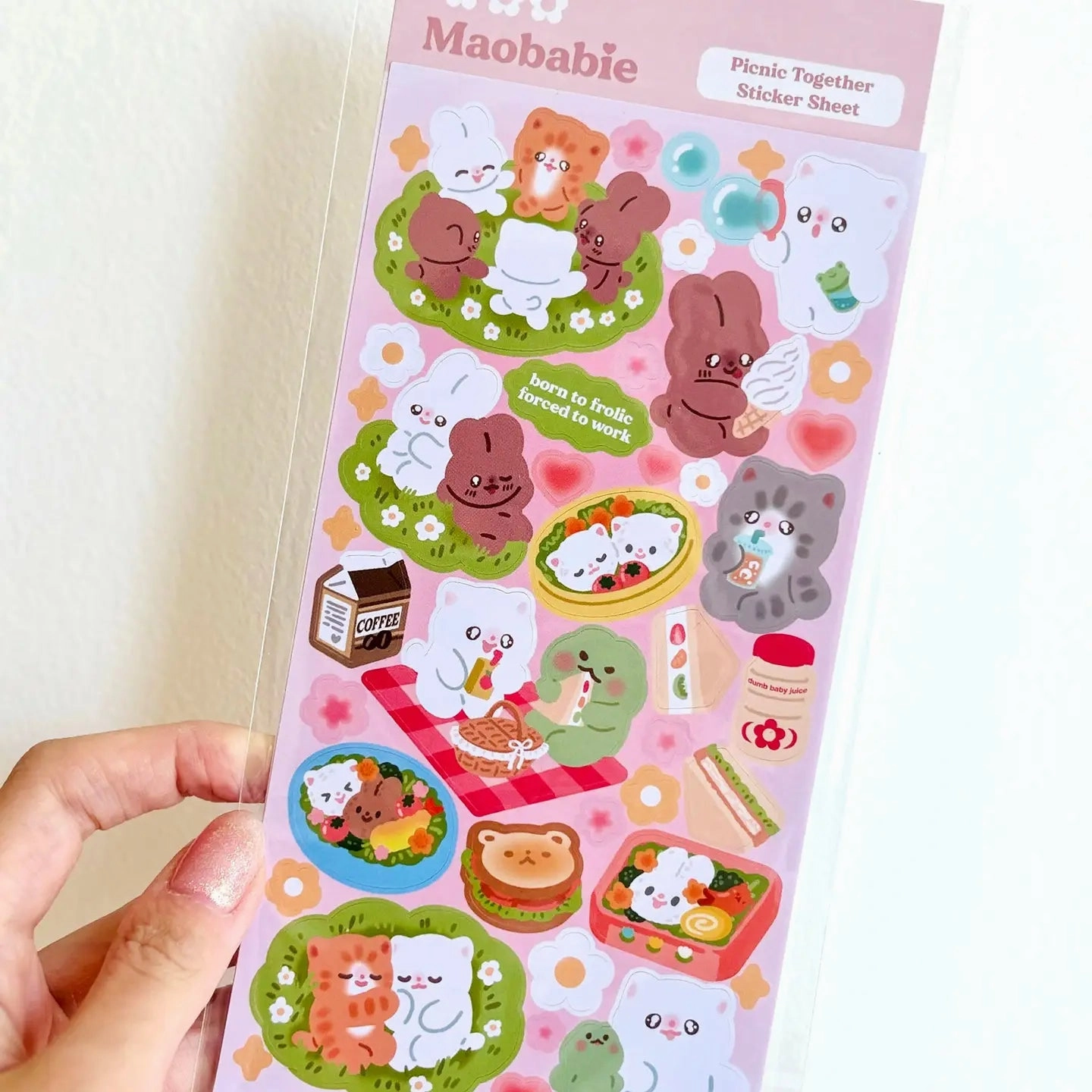 shockproof Maobabie Sticker Sheet - Picnic Together