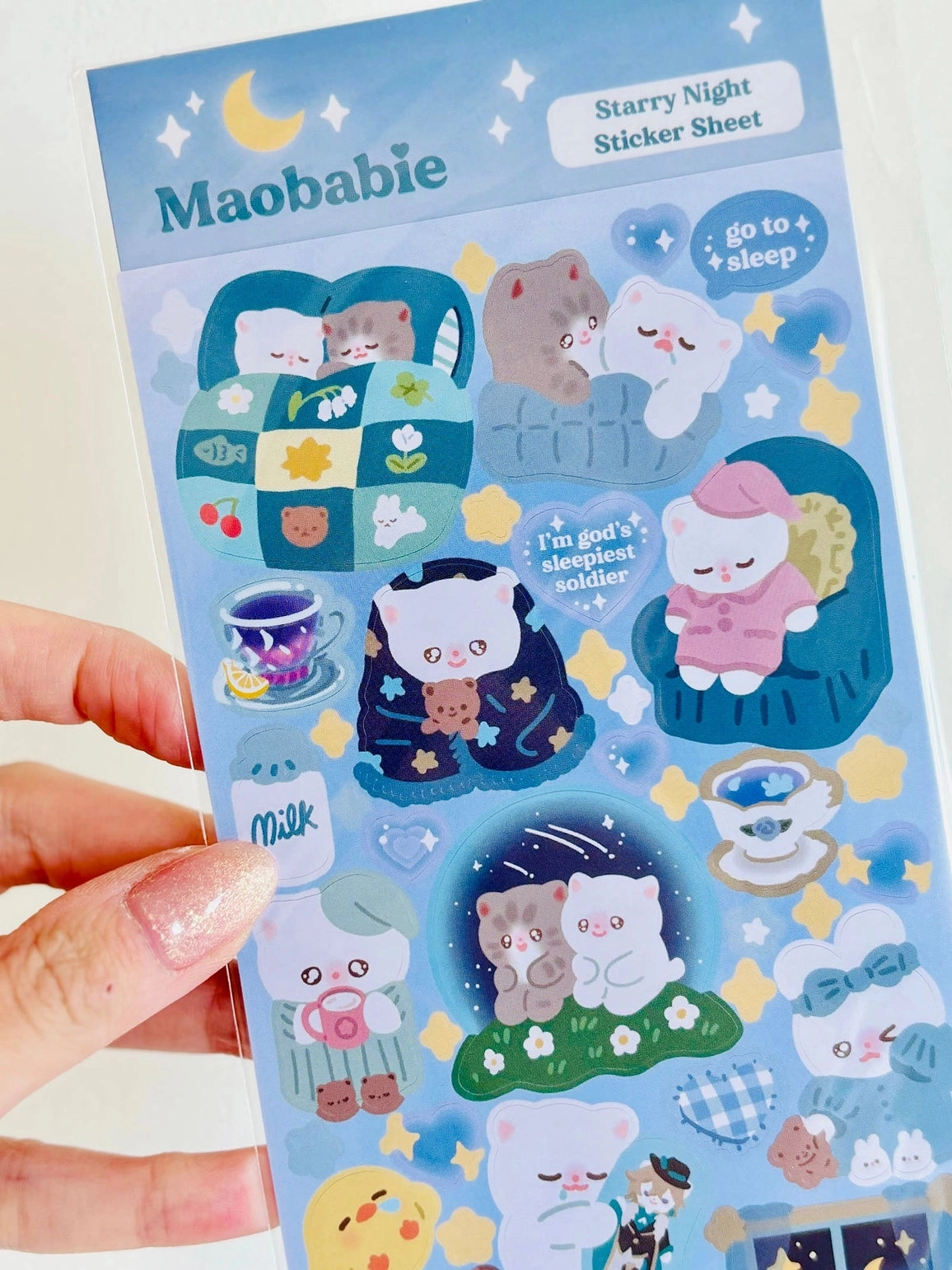 exclusive Maobabie Sticker Sheet - Starry Night