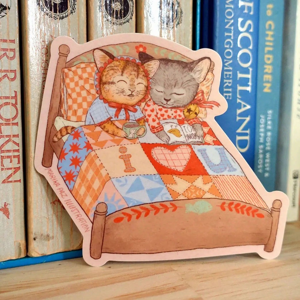 automatic Marika Paz Vinyl Sticker - I Love You