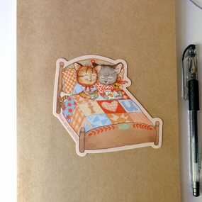 sturdy Marika Paz Vinyl Sticker - I Love You