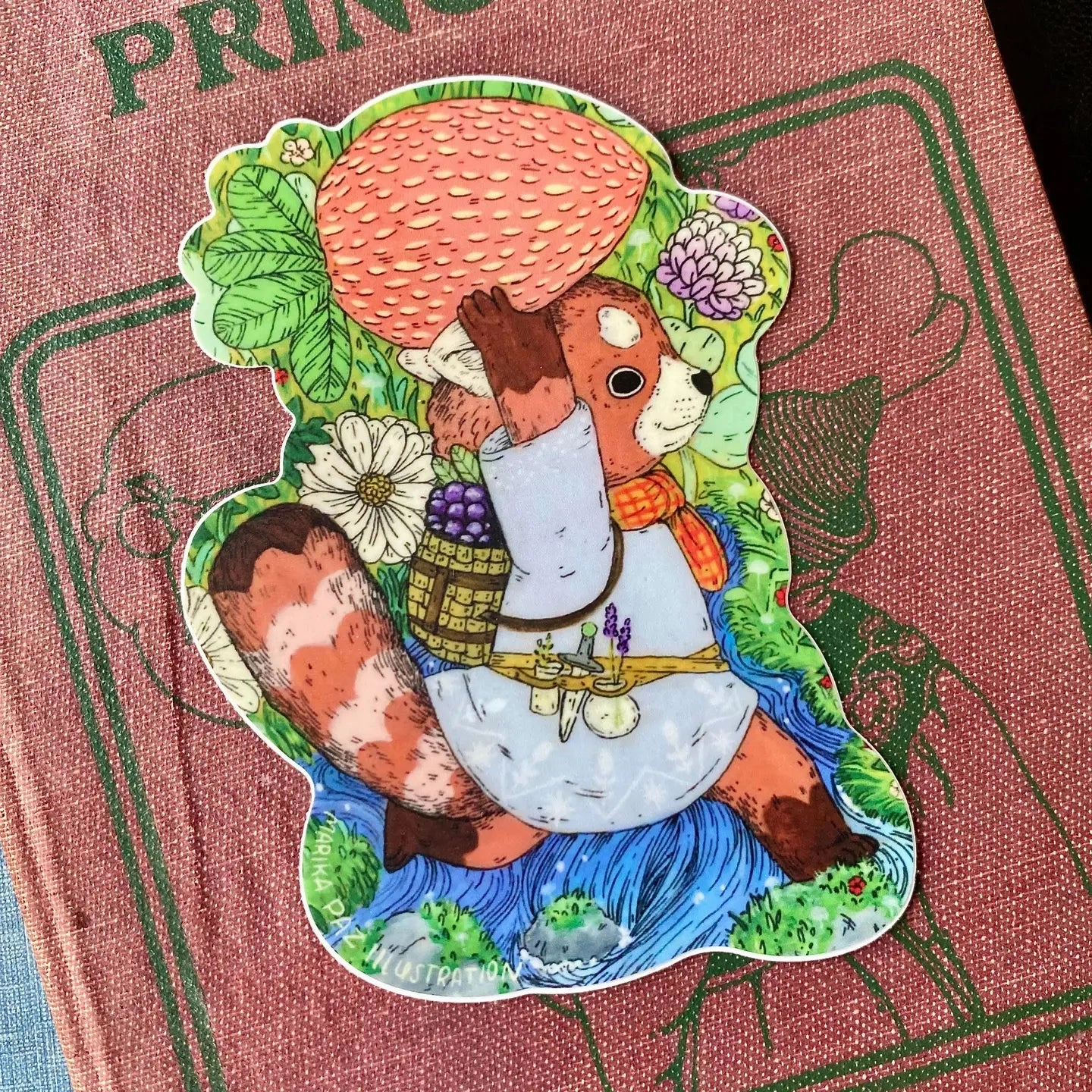 new waterproof Marika Paz Vinyl Sticker - Strawberry Forager