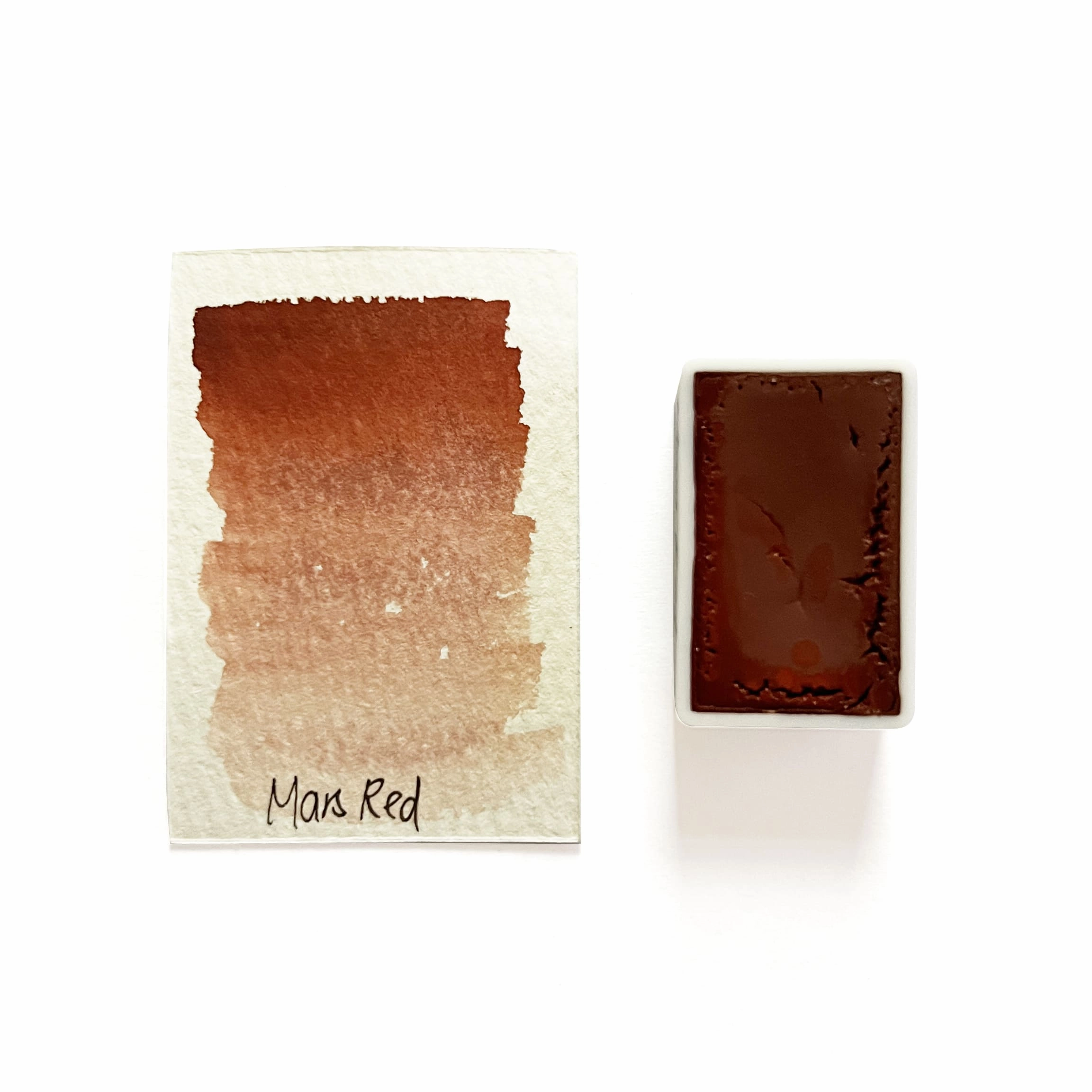 kit Mars Red Pr101 - Artist Grade Handmade Honey Based Watercolor Paint Full Pan 3.2Ml