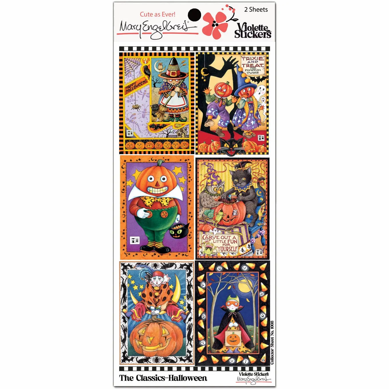 sleek Mary Engelbreit? Classics Halloween Stickers