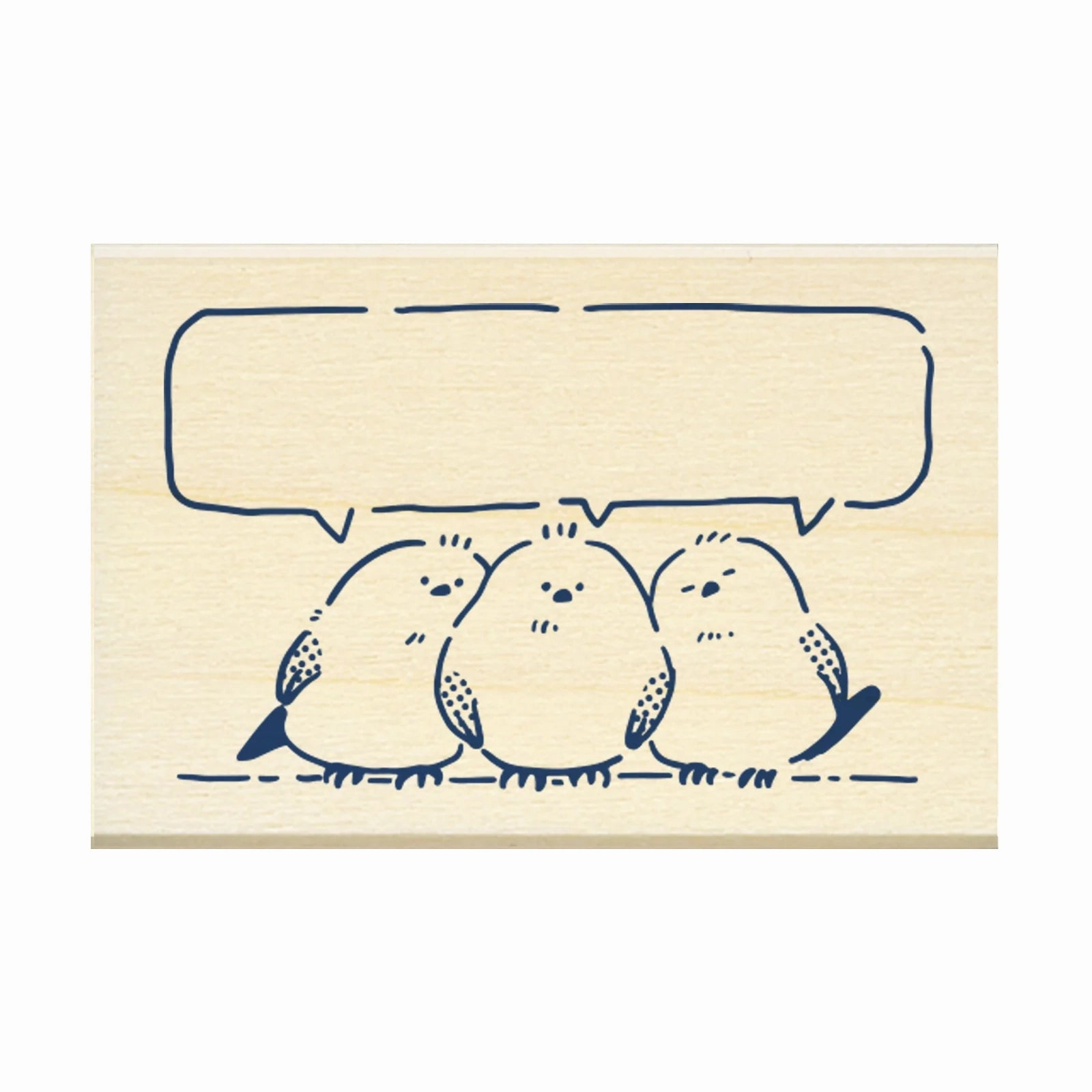 Masking Tape Companion Rubber Stamp - Shimaenaga Chatting slim vivid