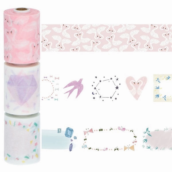 Maste Perforated & Writable Slim Washi Tape Set Monthly Girly warm wholesale
