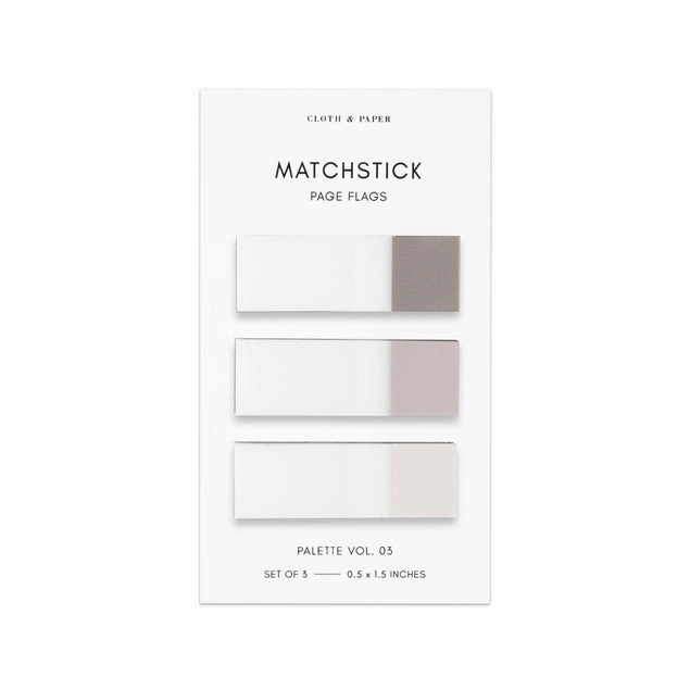 Matchstick Page Flag Set - Cortado/Au Lait/Angora Gray Vol 3 multipurpose