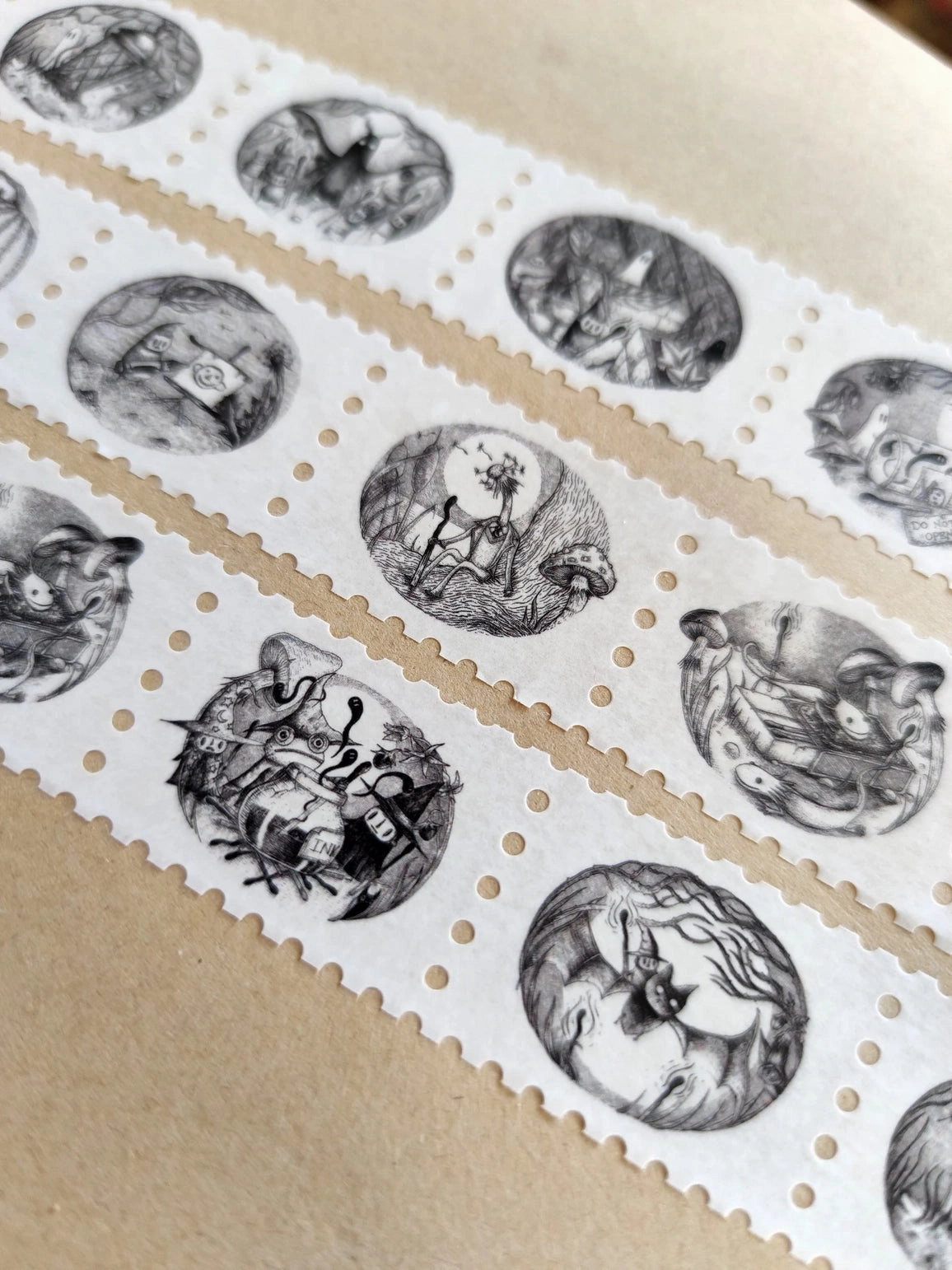 Matchsticks Miniatures Fantasy Art Stamp Washi Tape antislip wrapped