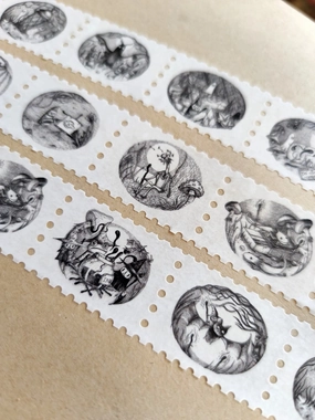 Matchsticks Miniatures Fantasy Art Stamp Washi Tape antislip wrapped