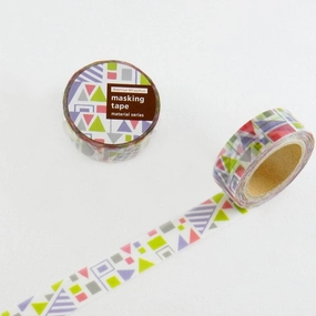 solid Material Michemon Flag Round Top Masking Tape