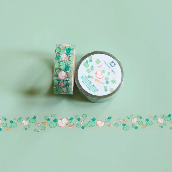 round cool A Lost Duckling Transparent Pet Tape