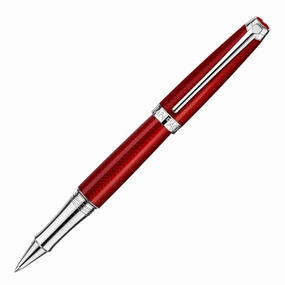 tall Caran D'Ache Leman Rouge Carmin Rollerball Pen