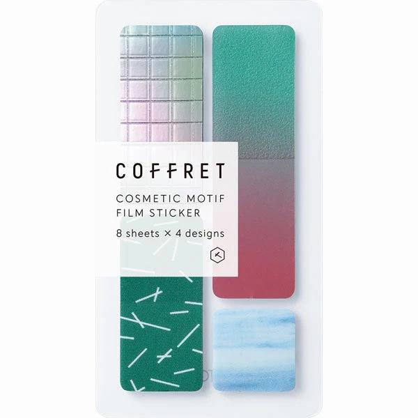 King Jim Coffret Cosmetic Motif Film Stickers Bar Forest Green wide