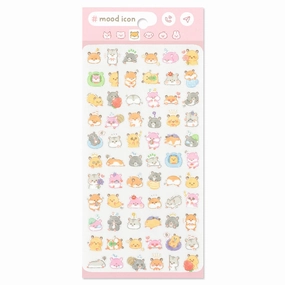 antislip Mood Icon Sticker Sheet - Hamster