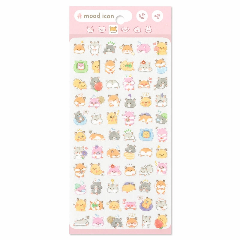 antislip Mood Icon Sticker Sheet - Hamster