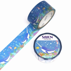 synthetic resilient Narwhal Washi Tape Saien