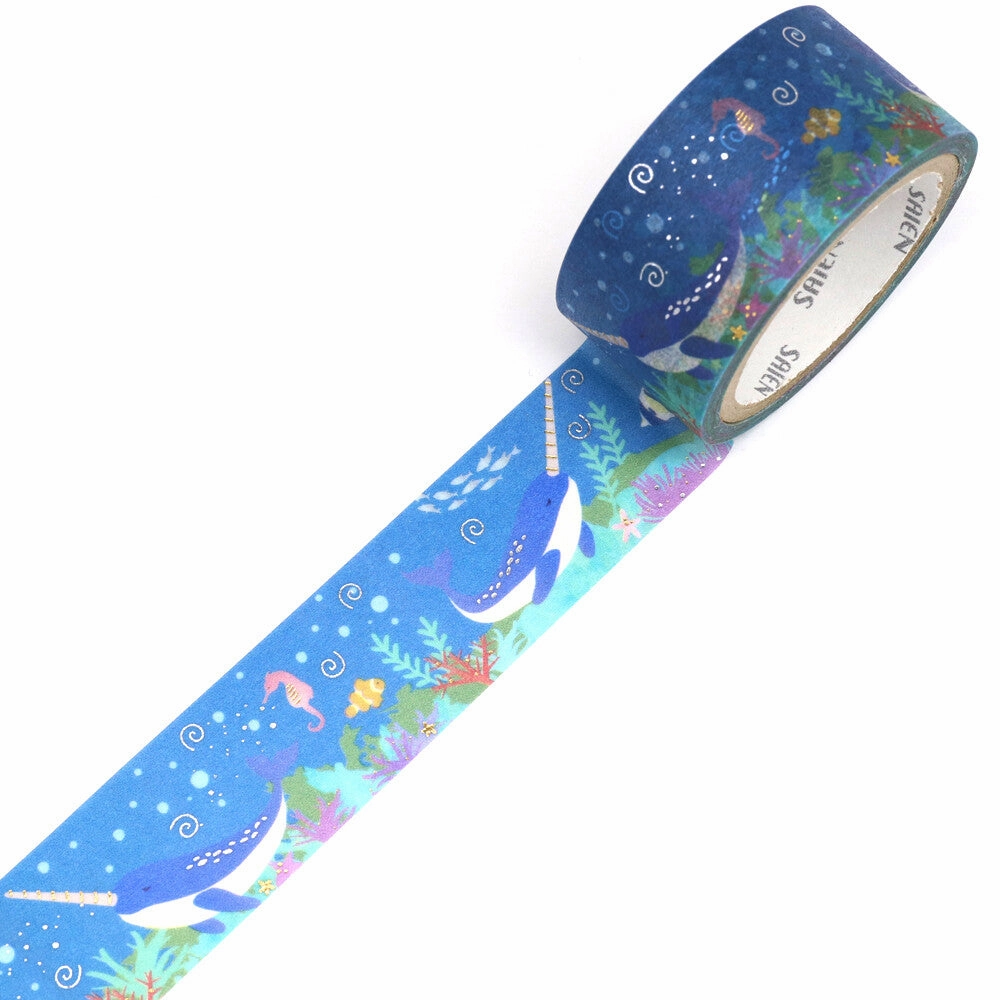 soft automatic Narwhal Washi Tape Saien