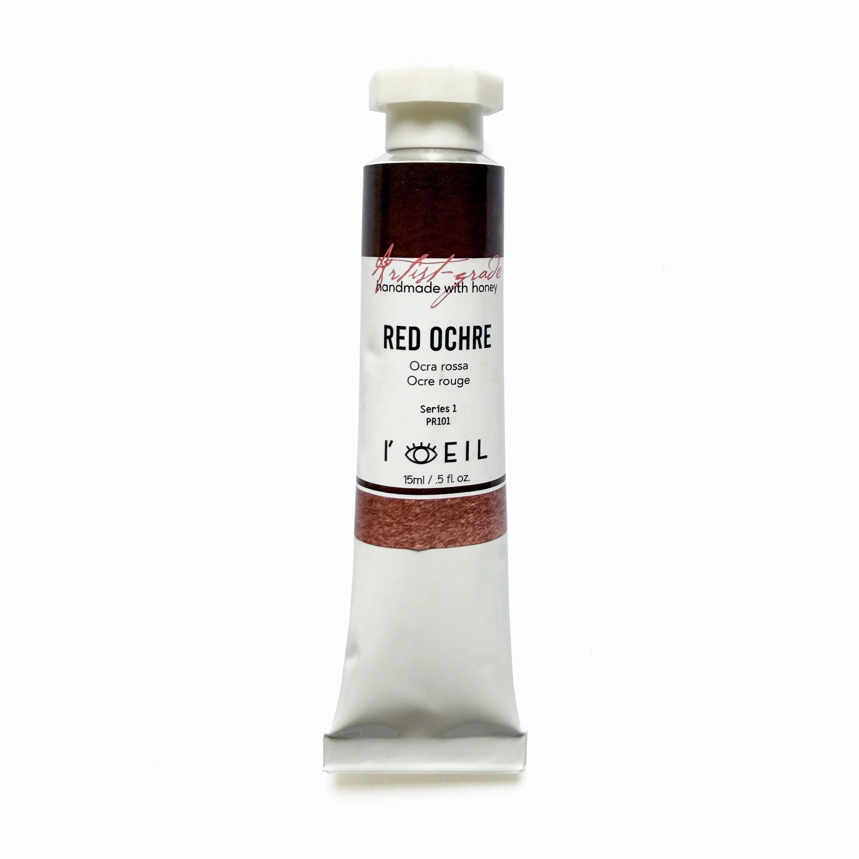 bright Red Ochre Pr101 - Artist Grade Handmade Honey Based Watercolor Tube 15Ml