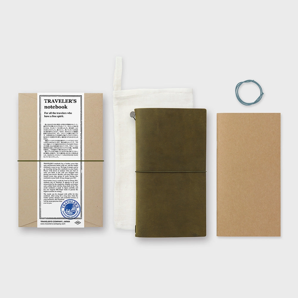 manual Traveler'S Notebook Starter Kit- Regular Size- Olive