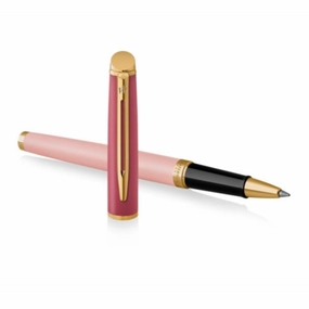 Waterman Hemisphere Light Pink With Chrome Trim Rollerball Pen narrow