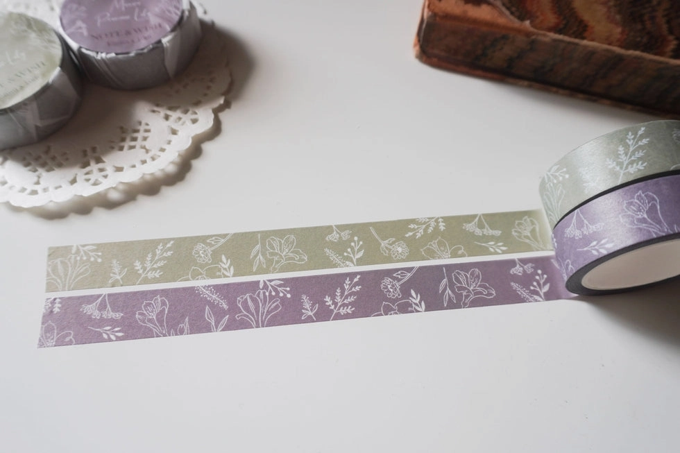 new flexible Mauve Princess Lily Washi Tape