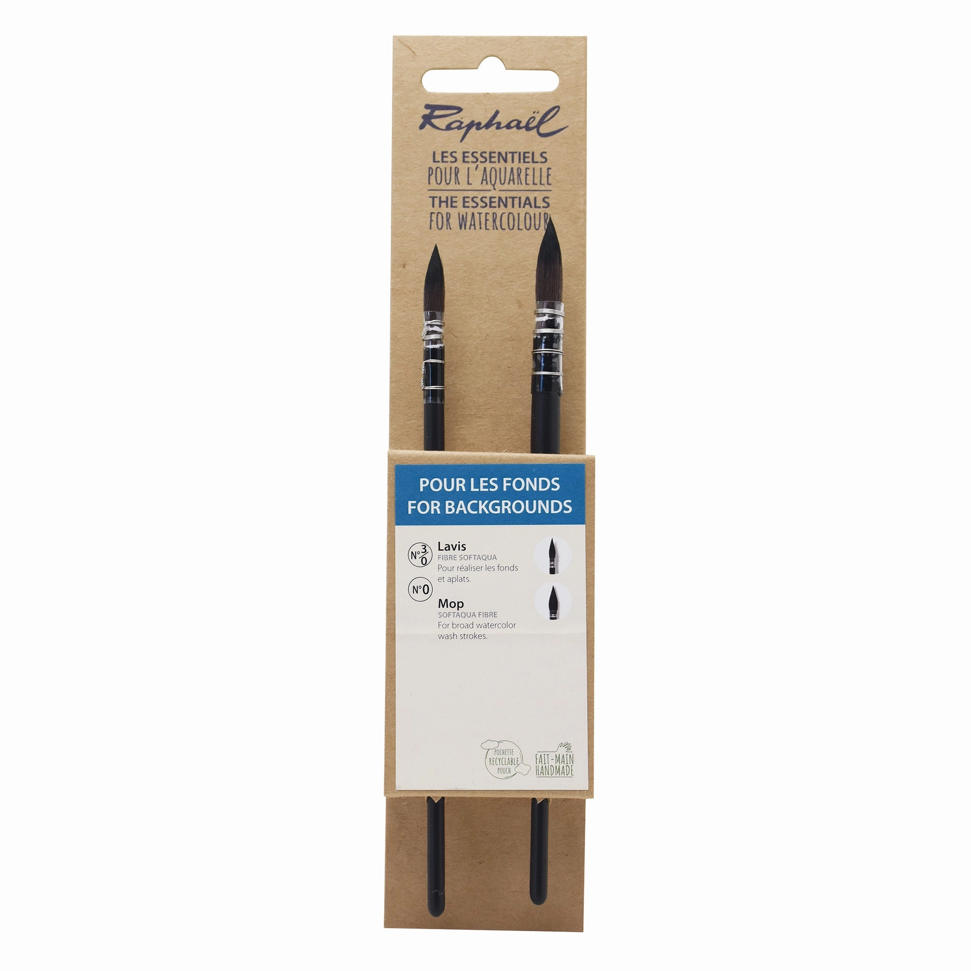 plastic 2-Pack Essential Watercolour Brush Set - Mop