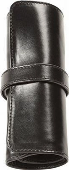 matte nonslip Aston Leather 5 Pen Rollup Black
