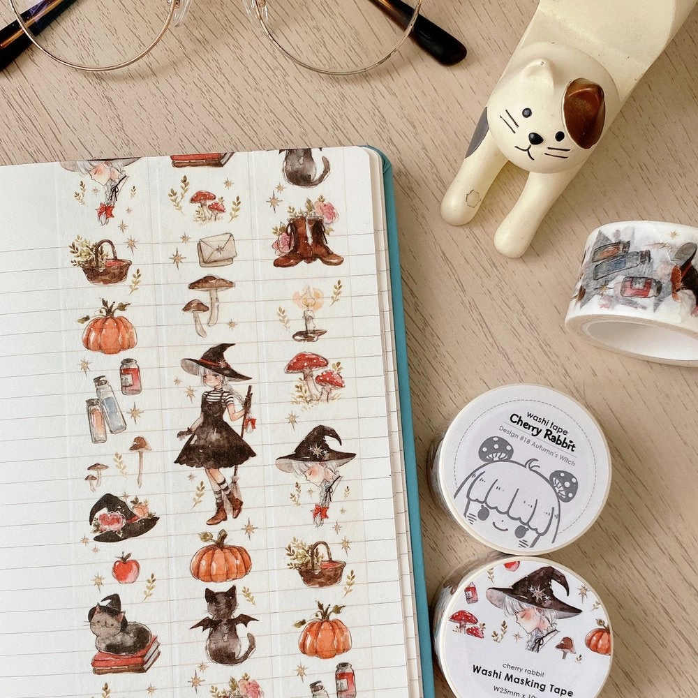 locking cotton Autumn'S Witch Washi Tape