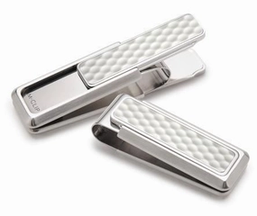 sleek trusted M-Clip Stainless White White Golfball Money Clip