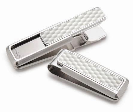 sleek trusted M-Clip Stainless White White Golfball Money Clip
