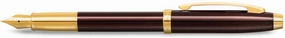 Sheaffer 100 Coffee Brown Lacquer With Pvd Gold Trim Fountain Pen heatproof slim