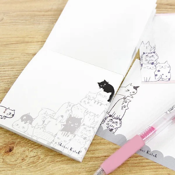 slim affordable Shinzi Katoh Memo Pad - Cat Hill Pink