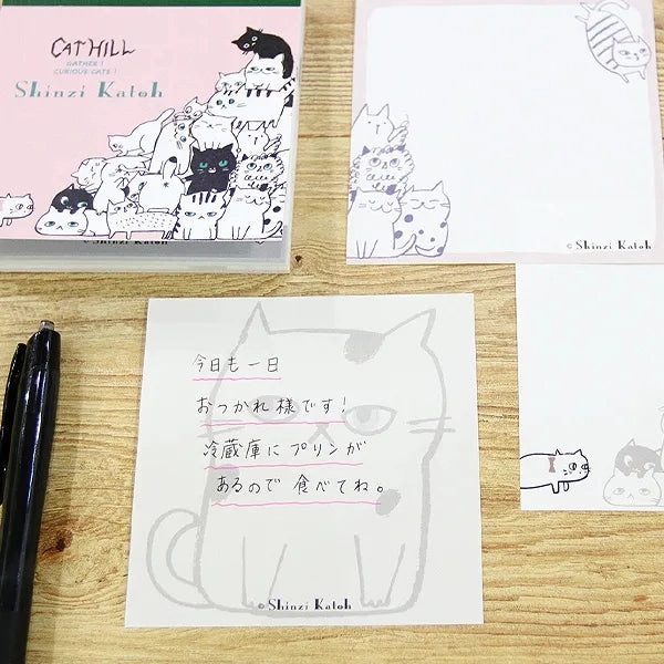 vivid Shinzi Katoh Memo Pad - Cat Hill Pink