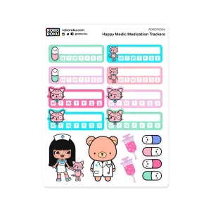 Medication Trackers Planner Stickers rugged