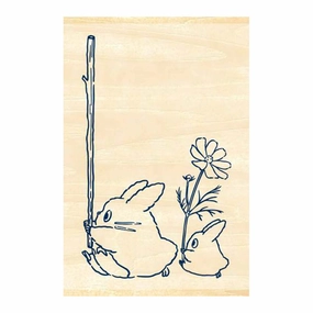 Medium Totoro And Small Totoro Rubber Stamp matte original